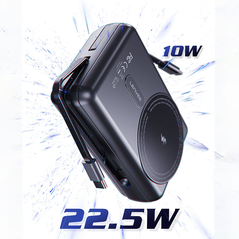 Lenyes PX274D PD 22.5W Standlı M-safe Şarj Özellikli Wireless Powerbank 15W 20000mAh Siyah