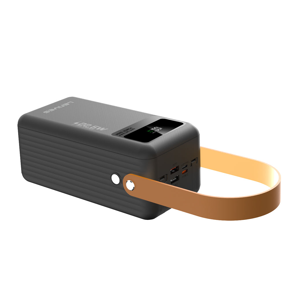 Lenyes PX691D LED Göstergeli Taşınabilir Askılı Powerbank 22.5W 60.000mAh Siyah