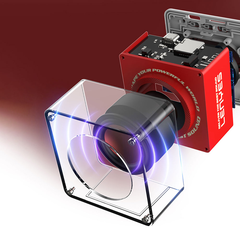 Lenyes S222 Mini TWS Kablosuz Bluetooth Hoparlör v5.3 5W Kırmızı