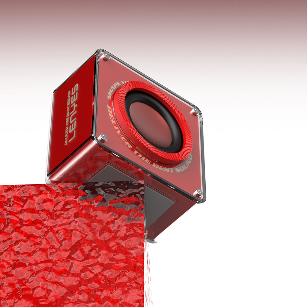 Lenyes S222 Mini TWS Kablosuz Bluetooth Hoparlör v5.3 5W Kırmızı