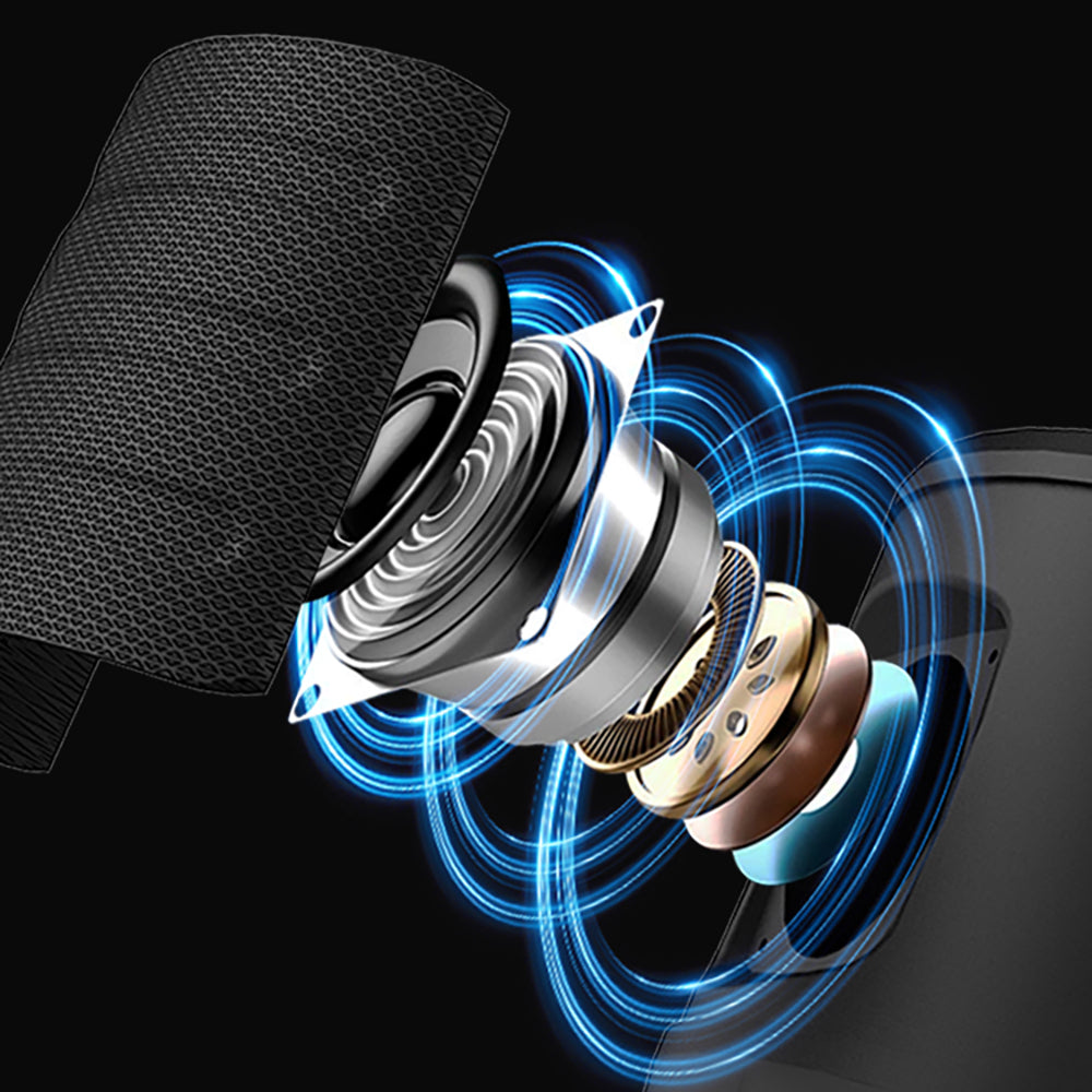 Lenyes S230 Kamp Gece Lambalı Bluetooth Speaker Hoparlör v5.3 Siyah