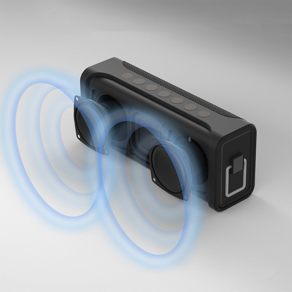 Lenyes S829 Karaoke Mikrofonlu Bluetooth Speaker Hoparlör v5.0 Siyah