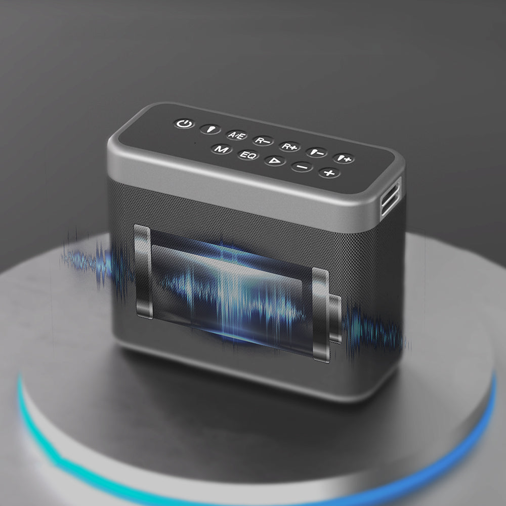 Lenyes S832 TWS Bluetooth Speaker Hoparlör ve Karaoke Bluetooth Mikrofon v5.0 Siyah