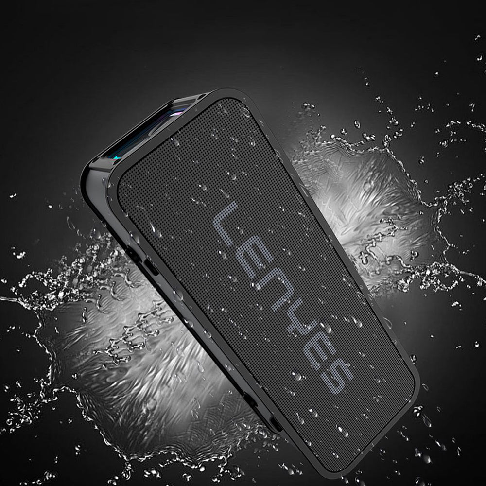 Lenyes S856 RGB Işıklı Mikrofonlu Bluetooth Speaker Hoparlör v5.0 Siyah