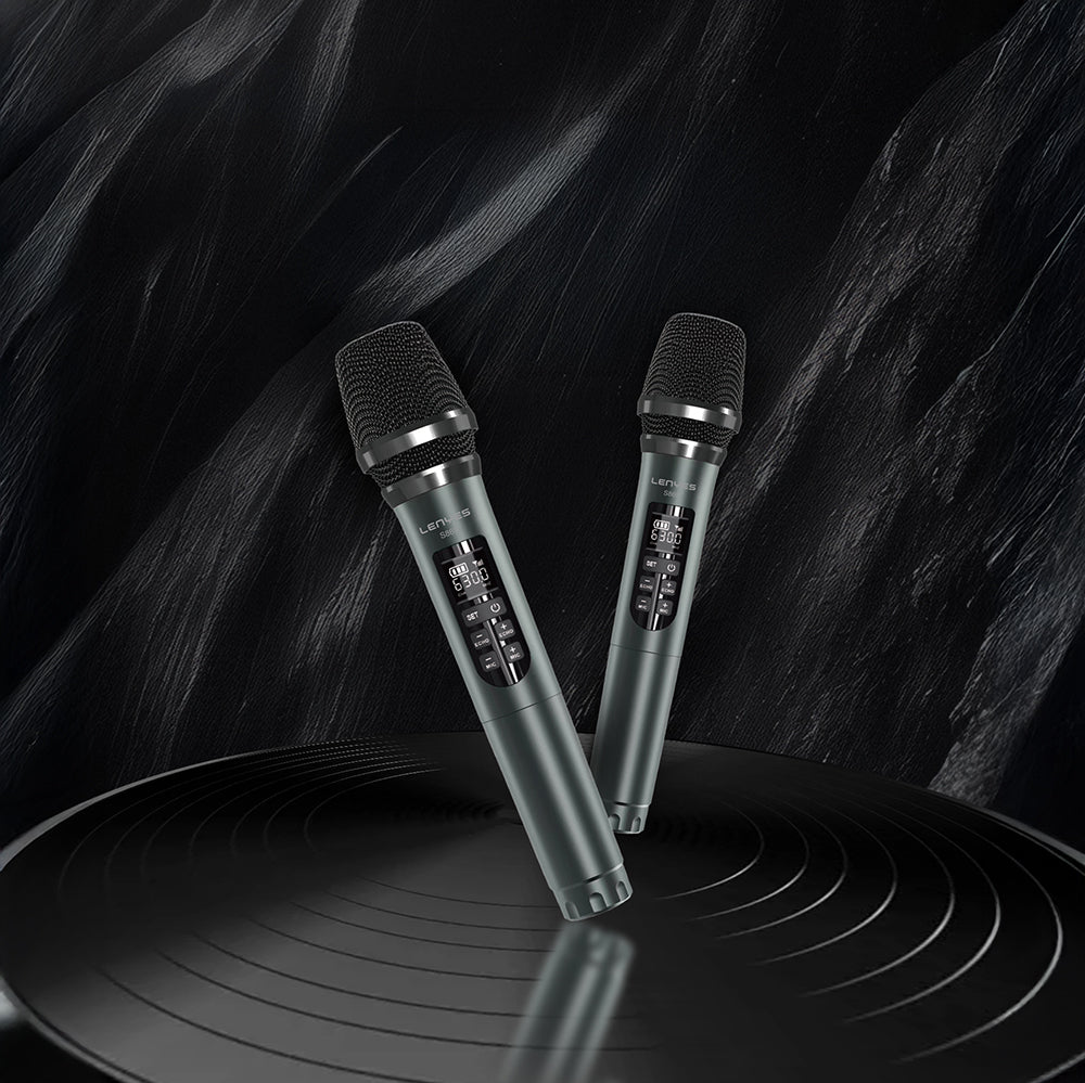 Lenyes S869 RGB Işıklı Çift Mikrofonlu Taşınabilir Bluetooth Hoparlör v5.3 Siyah