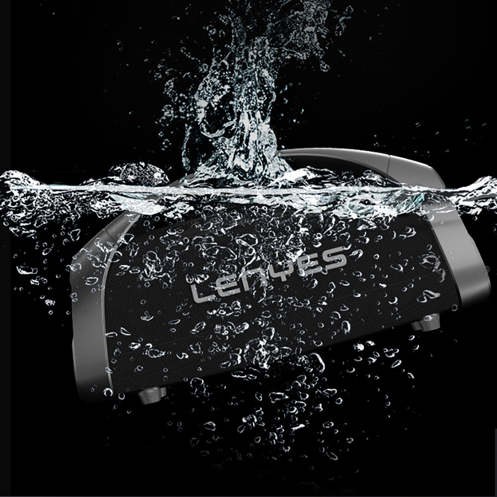 Lenyes S873 RGB Işıklı Taşınabilir Kumandalı&Mikrofonlu TWS Bluetooth Speaker Hoparlör v5.3 Siyah