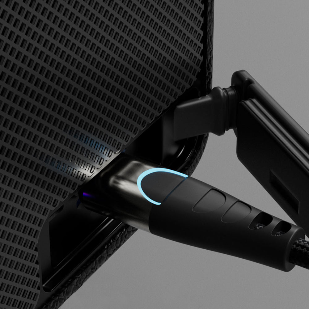 Lenyes S876 Supreme Serisi RGB Işıklı Taşınabilir Su Geçirmez TWS Bluetooth Hoparlör v5.3 45W Siyah