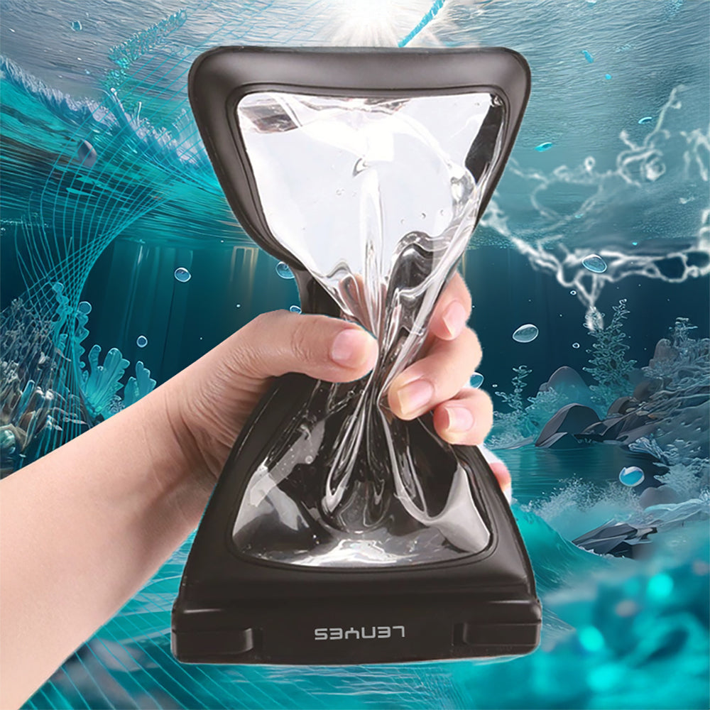 Lenyes WB2002 IP68 Sertifikalı Universal Su Geçirmez 6.7 inç Kılıf Siyah