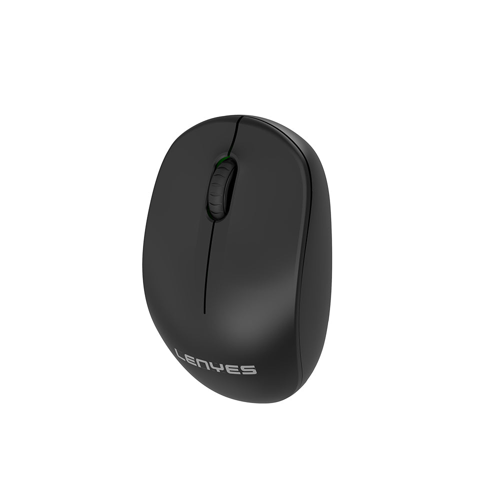 Lenyes WK105 Ergonomik 2in1 2.4G Kablosuz Klavye ve 1200 DPI Mouse Seti Siyah