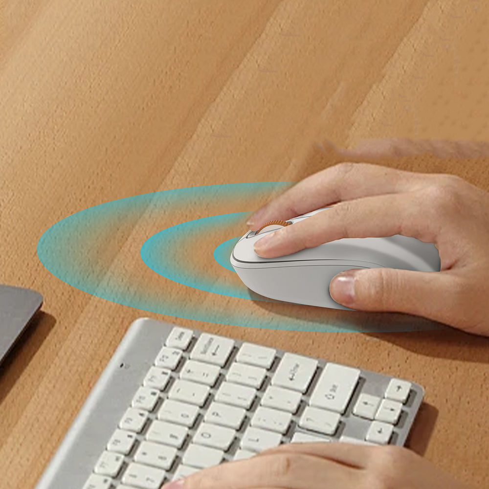 Lenyes WS101 Sessiz Buton Tasarımlı Ergonomik 2.4G Kablosuz Mouse 1600 DPI Beyaz