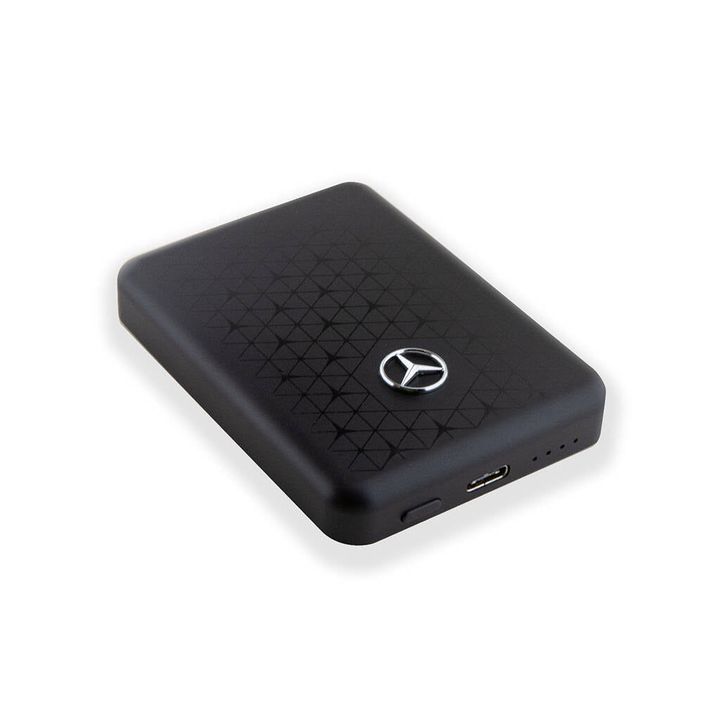 Mercedes Benz Led Işıklı Göstergeli M-safe Magnetik Orjinal Lisanslı Powerbank 3000 Mah Siyah