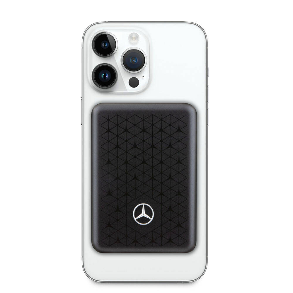 Mercedes Benz Led Işıklı Göstergeli M-safe Magnetik Orjinal Lisanslı Powerbank 5000 Mah Siyah