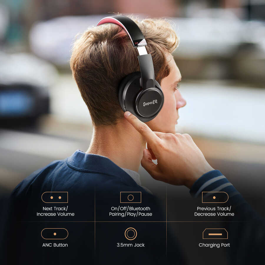 Oneodio S1 Bluetooth Kulaklık Siyah