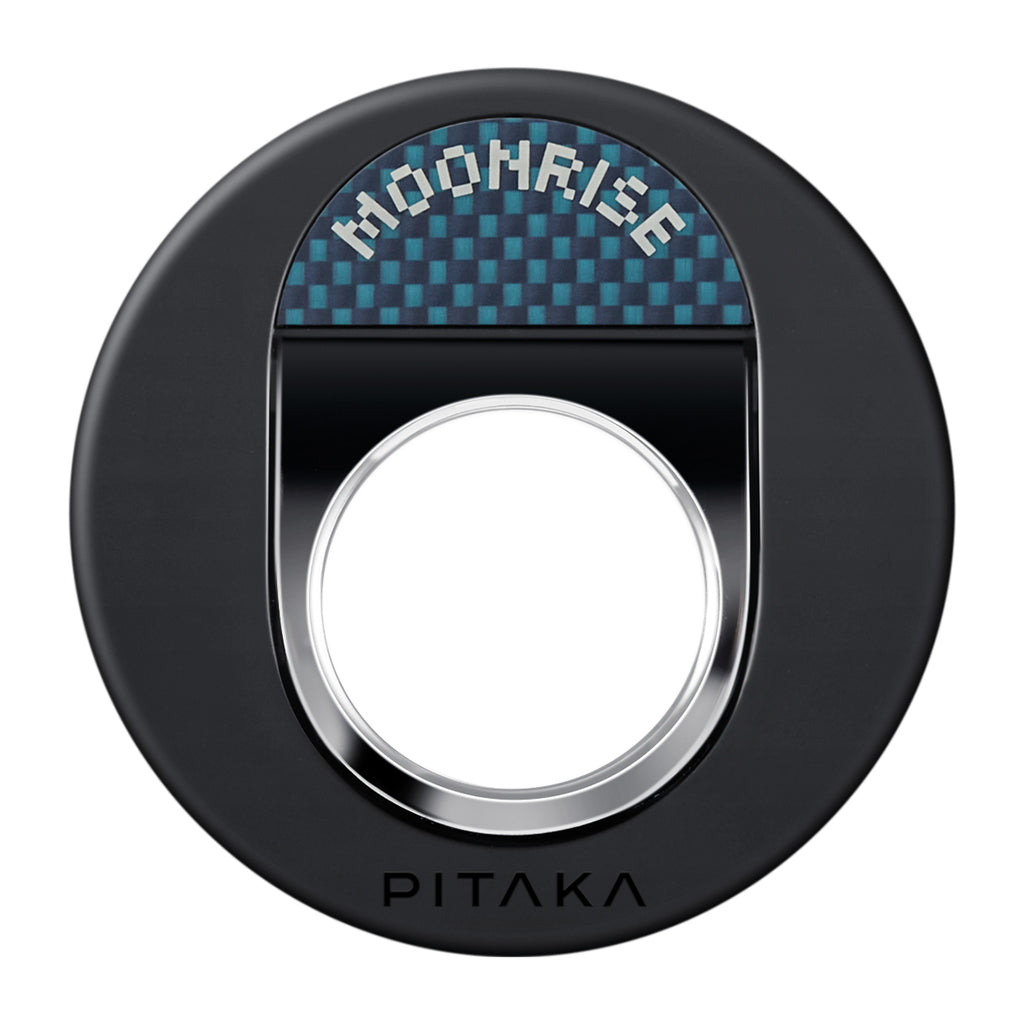 Pitaka Aramid Fiber Sunset Moonrise Serisi Moonrise MagEZ Grip 3 Magnetik Ring Stand Telefon Tutucu Mavi