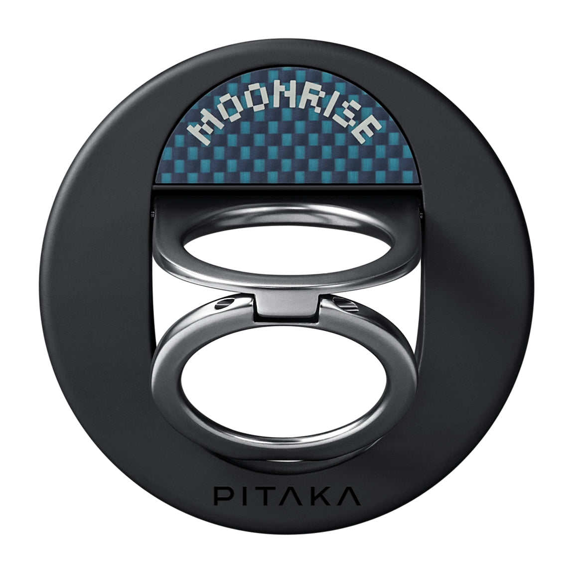 Pitaka Aramid Fiber Sunset Moonrise Serisi Moonrise MagEZ Grip 3 Magnetik Ring Stand Telefon Tutucu Mavi
