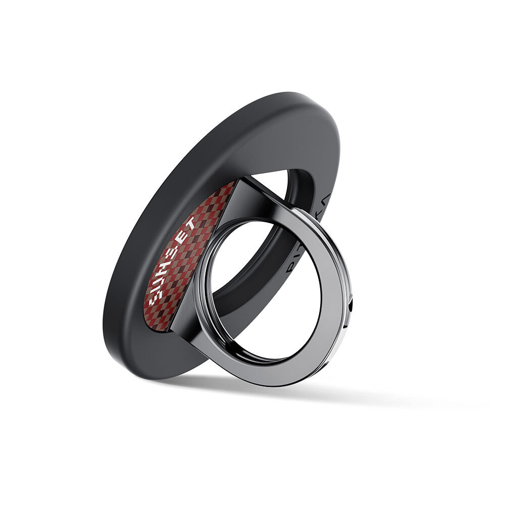 Pitaka Aramid Fiber Sunset Moonrise Serisi Sunset MagEZ Grip 3 Magnetik Ring Stand Telefon Tutucu Kahverengi