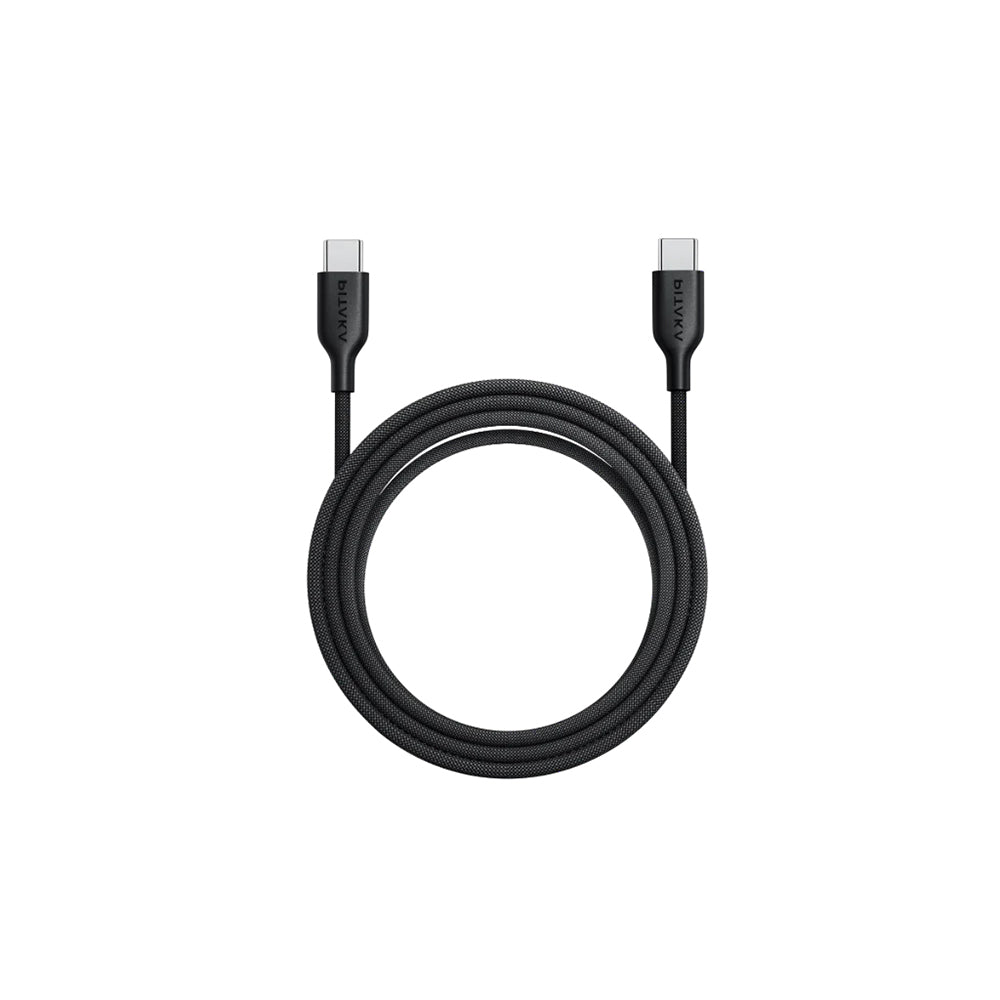 Pitaka Flex Braided Örgülü Tasarımlı Type-C to Type-C PD Data ve Şarj Kablosu 60W 1.2M Siyah