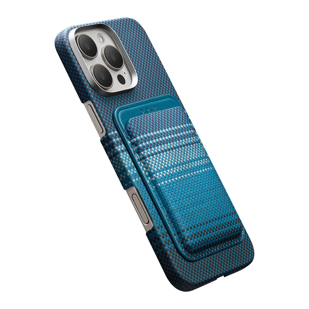 Pitaka Magnetic Woven Serisi Aramid Fiber Magnetik Kartlık Mavi