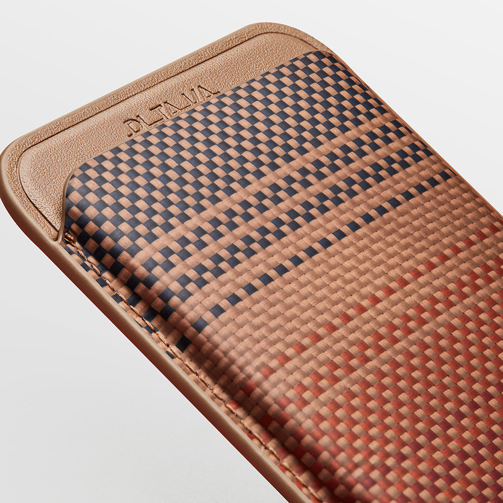 Pitaka Magnetic Woven Serisi Aramid Fiber Magnetik Kartlık Kahverengi