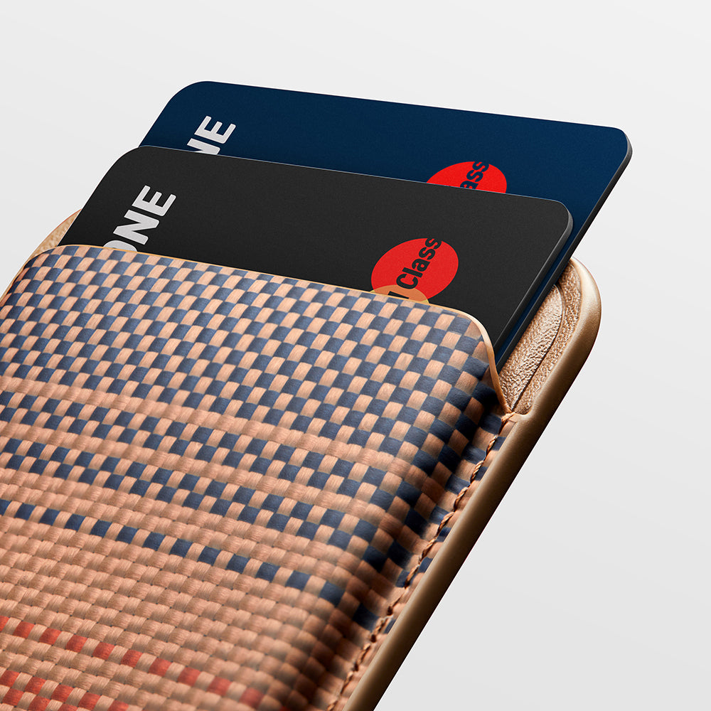 Pitaka Magnetic Woven Serisi Aramid Fiber Magnetik Kartlık Mavi