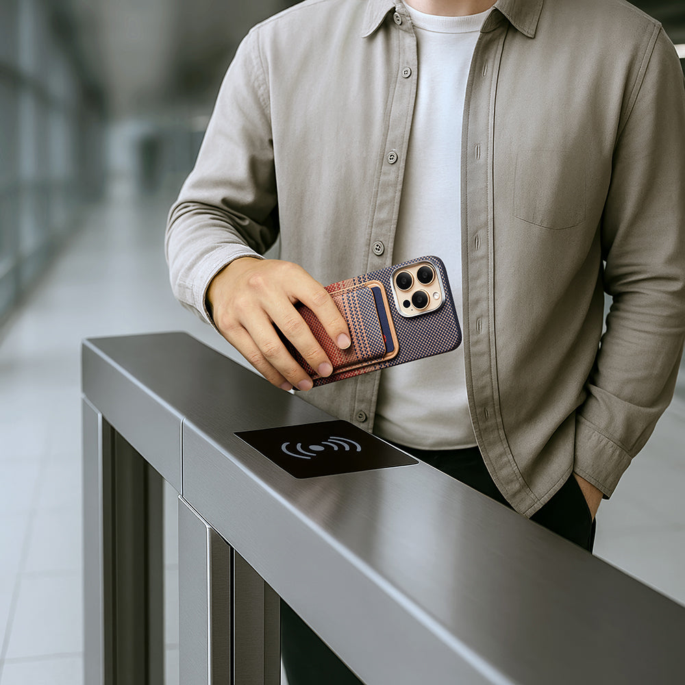 Pitaka Magnetic Woven Serisi Aramid Fiber Magnetik Kartlık Siyah