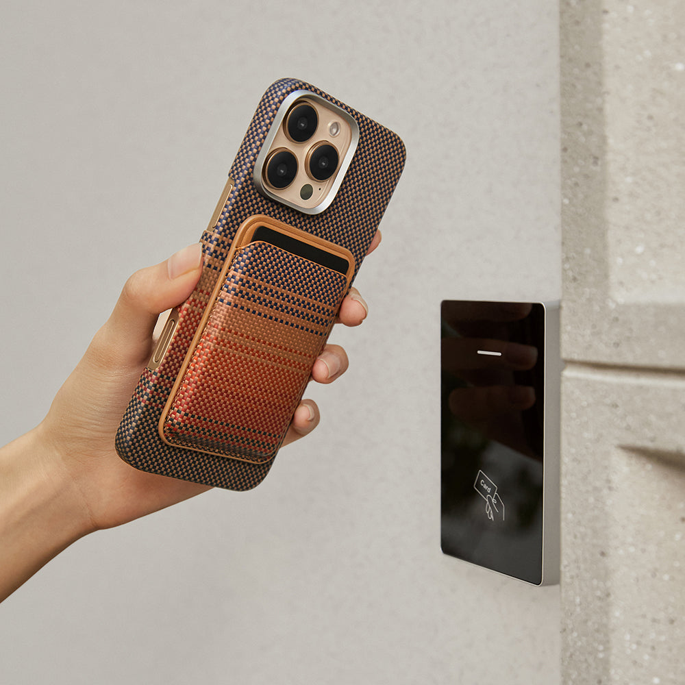 Pitaka Magnetic Woven Serisi Aramid Fiber Magnetik Kartlık Siyah