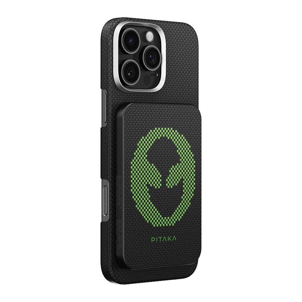 Pitaka Tactile Woven Qi2 Şarj Teknolojili Aramid Fiber M-Safe Powerbank 15W 5000mAh Mavi