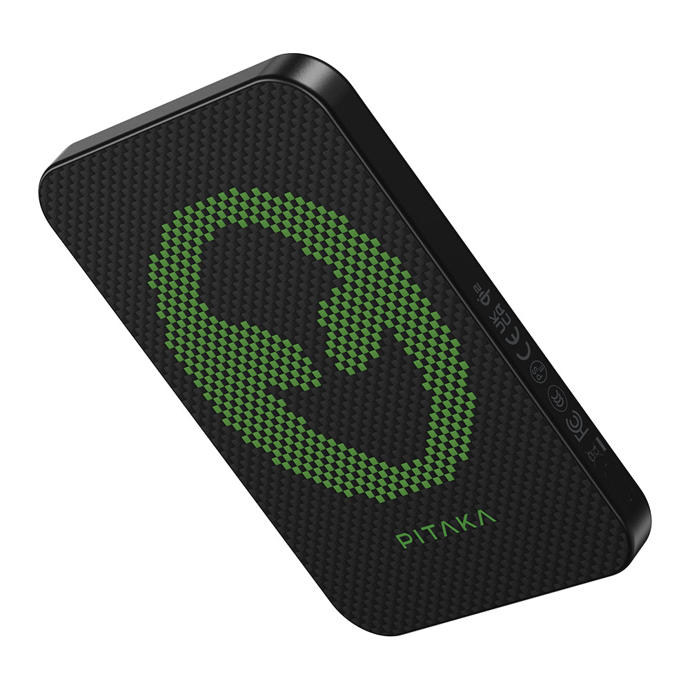 Pitaka Tactile Woven Qi2 Şarj Teknolojili Aramid Fiber M-Safe Powerbank 15W 5000mAh Siyah