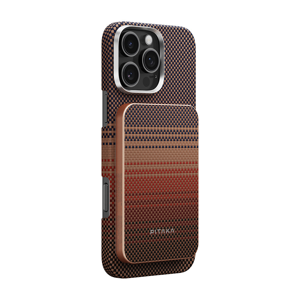 Pitaka Tactile Woven Qi2 Şarj Teknolojili Aramid Fiber M-Safe Powerbank 15W 5000mAh Kahverengi