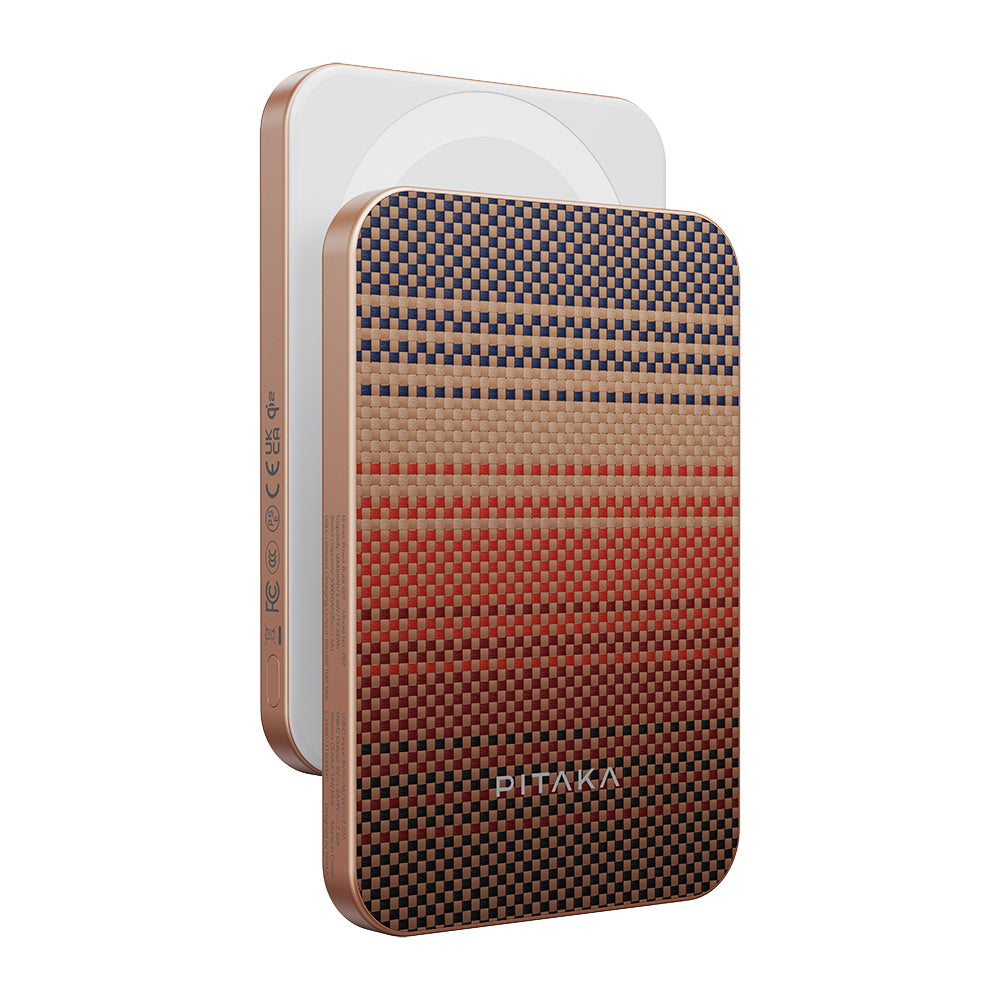 Pitaka Tactile Woven Qi2 Şarj Teknolojili Aramid Fiber M-Safe Powerbank 15W 5000mAh Mavi