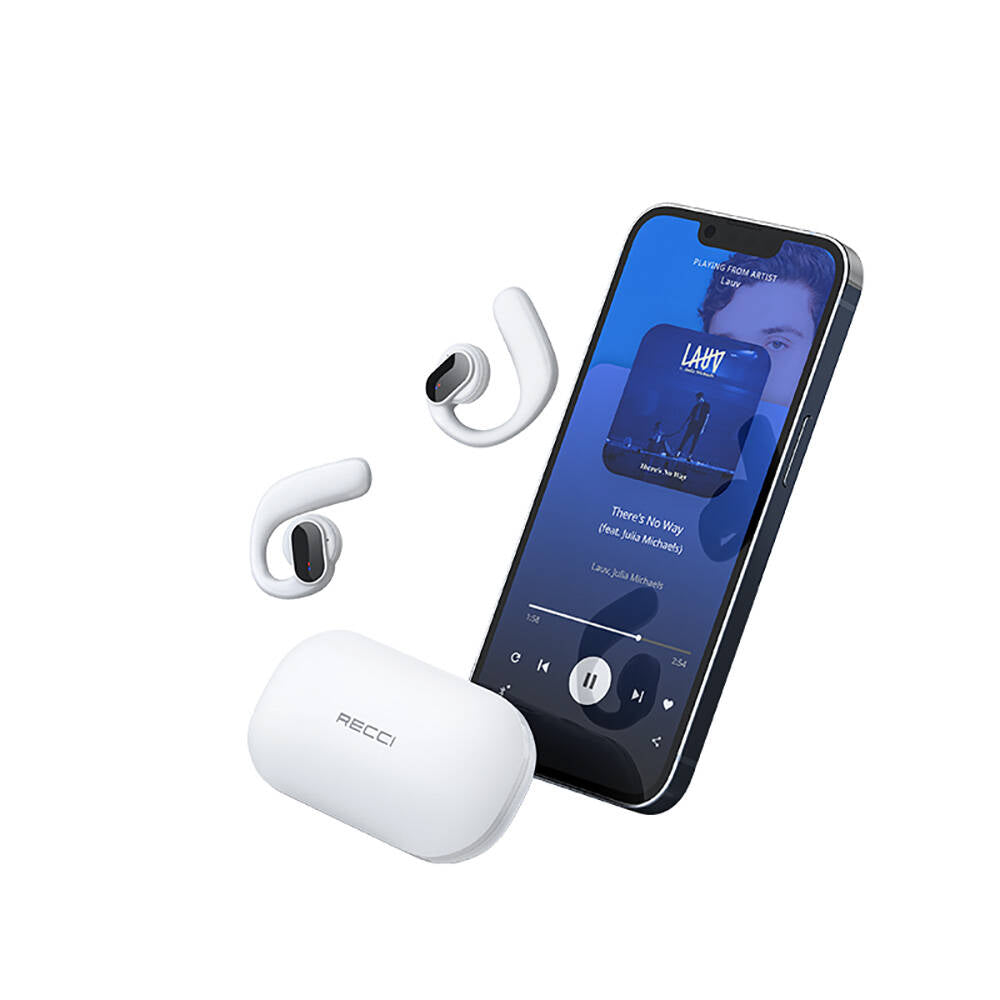Recci REP-W60 Angel Serisi Dijital LED Göstergeli Hi-Fi Ses Kaliteli TWS Kulak İçi Bluetooth v5.3 Kulaklık Beyaz