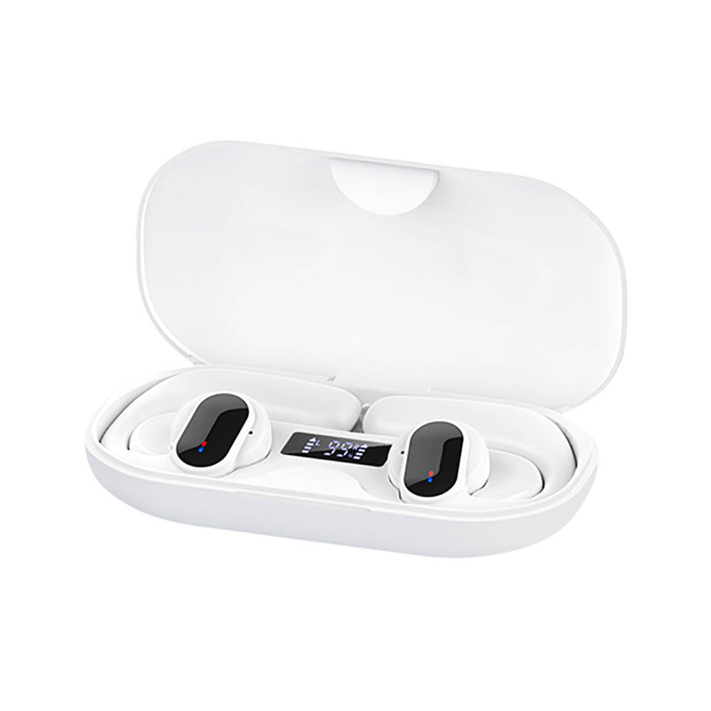 Recci REP-W60 Angel Serisi Dijital LED Göstergeli Hi-Fi Ses Kaliteli TWS Kulak İçi Bluetooth v5.3 Kulaklık Beyaz