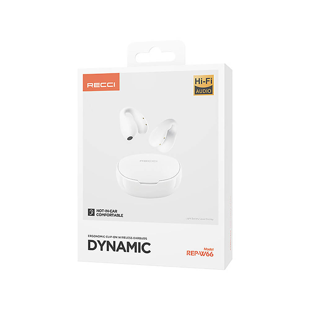 Recci REP-W66 Hi-Fi Ses Kaliteli Bluetooth v5.3 Dynamic Serisi Kulak İçi Kulaklık Beyaz