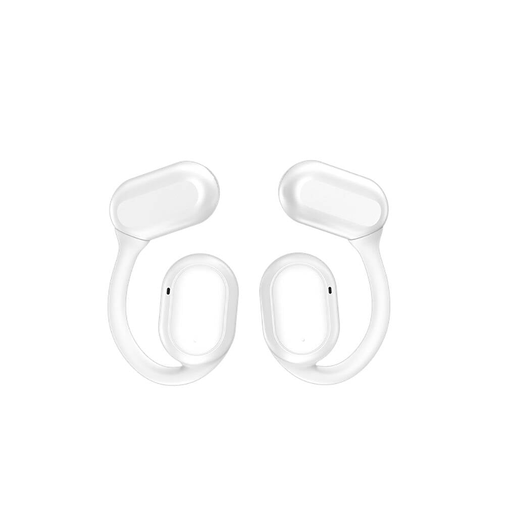 Recci REP-W76 OWS Wireless Hi-Fi Ses Kaliteli Dijital Led Göstergeli Bluetooth v5.3 Elegant Serisi Kulak İçi Kulaklık Beyaz