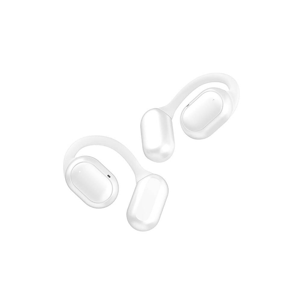 Recci REP-W76 OWS Wireless Hi-Fi Ses Kaliteli Dijital Led Göstergeli Bluetooth v5.3 Elegant Serisi Kulak İçi Kulaklık Beyaz