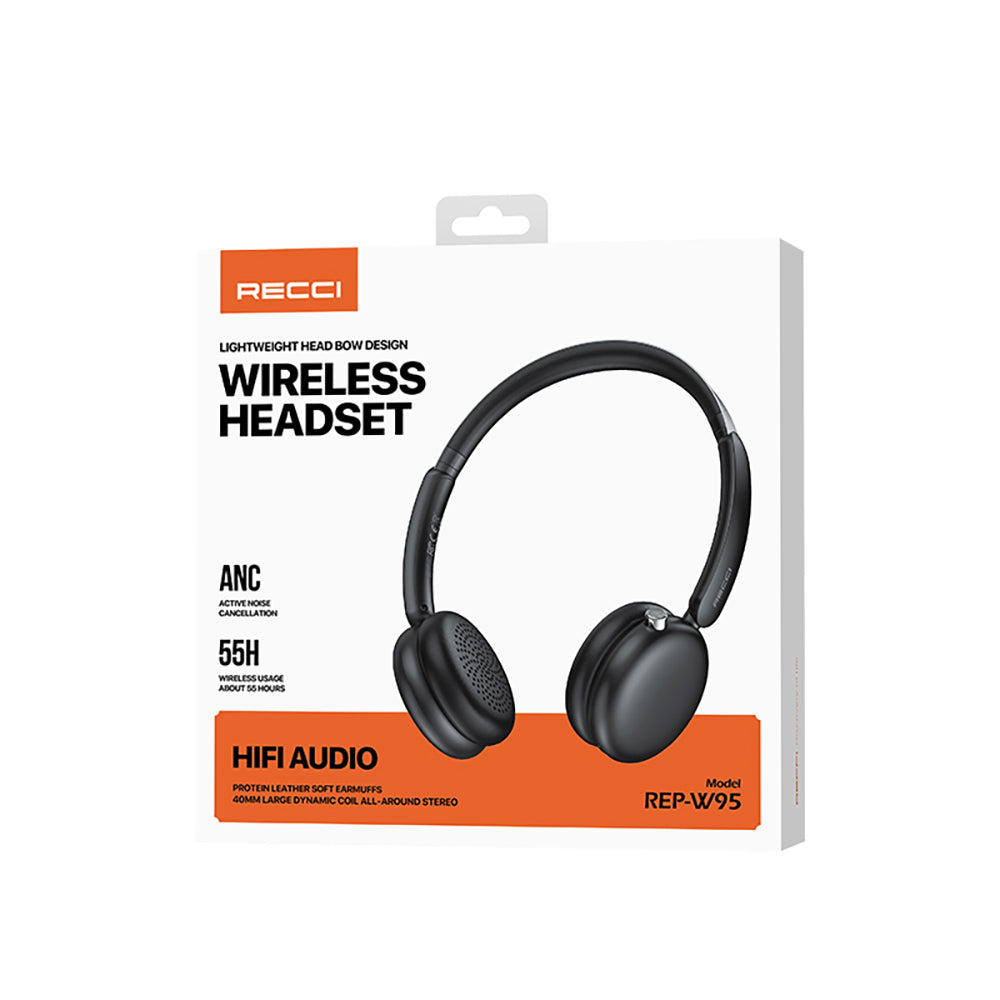 Recci REP-W95 ANC/ENC Özellikli Hi-Fi Ses Kaliteli Kulak Üstü Bluetooth v5.3 Kulaklık Gold