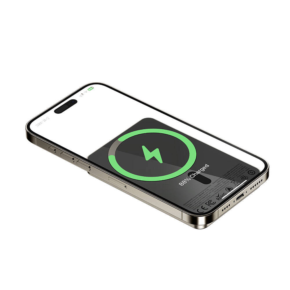 Recci RP26 PD 20W Ultra İnce Hızlı Şarj Özellikli Wireless Powerbank 15W 10000mAh Gold