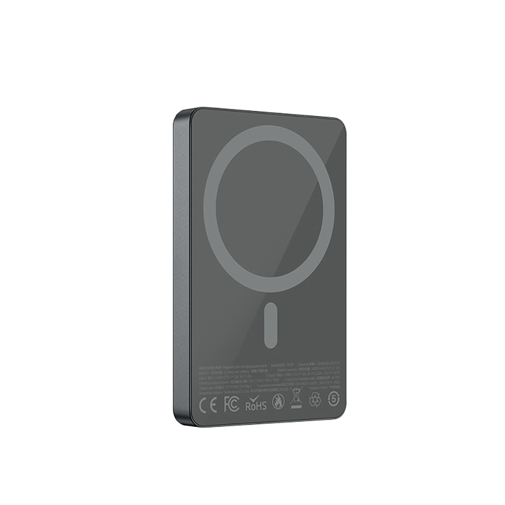 Recci RP35 PD 20W Led Göstergeli Hızlı Şarj Özellikli Wireless Powerbank 15W 10000mAh Gold