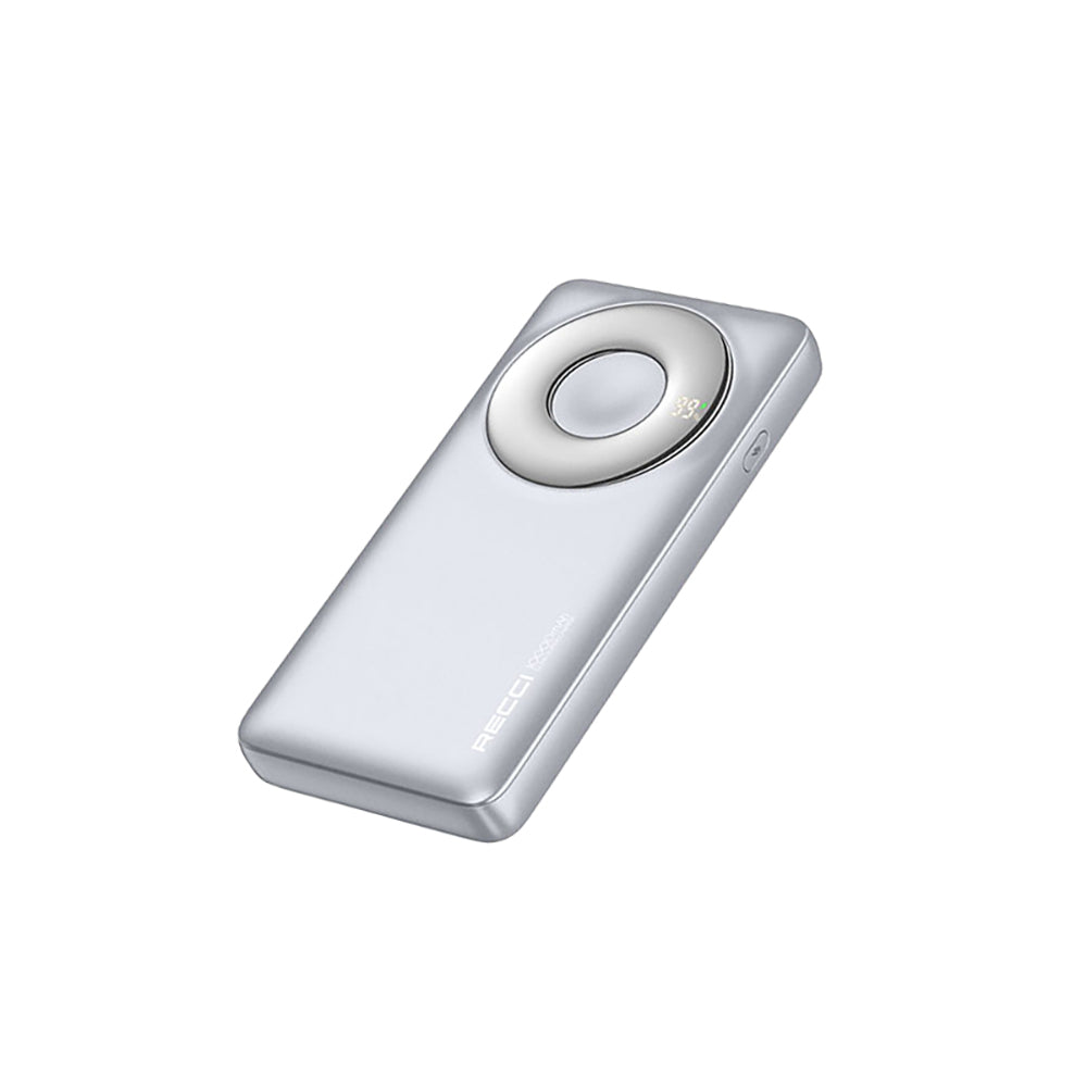 Recci RPB-P58 PD Hızlı Şarj Özellikli Type-C Kablolu Powerbank 22.5W 10.000mAh Gri