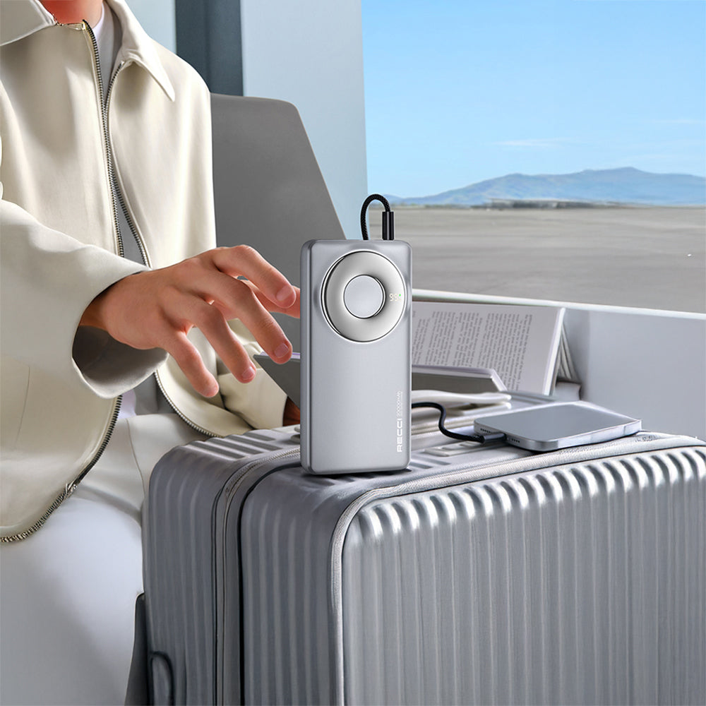 Recci RPB-P72 Hızlı Şarj Özellikli Type-C Kablolu Powerbank 65W 20.000mAh Siyah