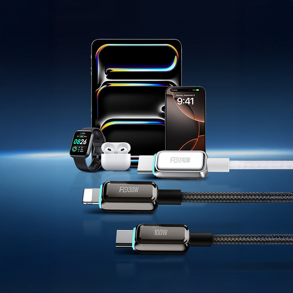 Recci RS42CL Lamp Display Serisi Type-C to Lightning PD 30W Hızlı Şarj Özellikli Data ve Şarj Kablosu 1.5M Gümüş