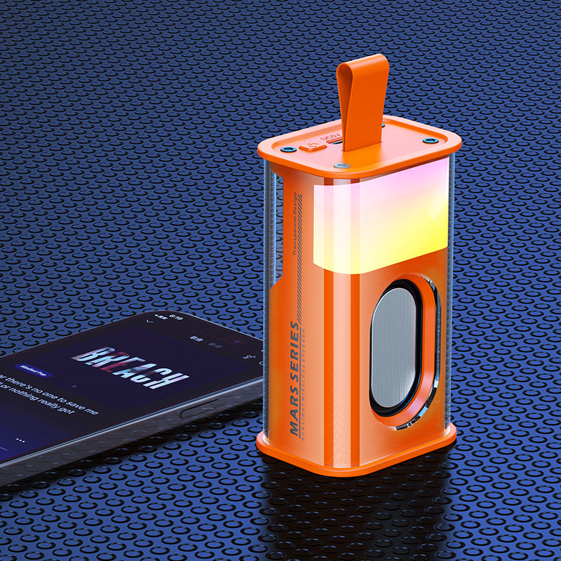 Recci RSK-W30 Mars Serisi Hi-Fi RGB Işıklı Wireless Bluetooth 5.3 Speaker Hoparlör 500mAh Siyah