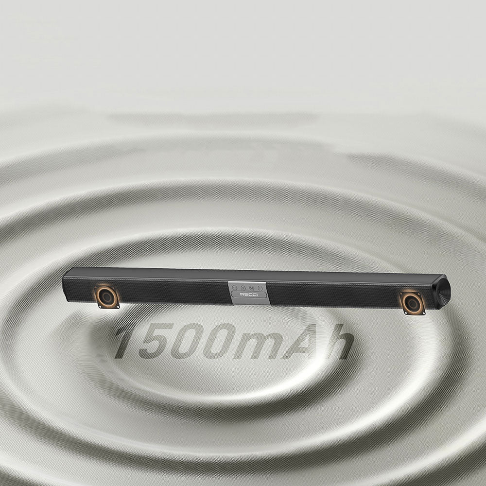 Recci RSK-W32 Bach Serisi Hi-Fi Akıllı Wireless Bluetooth 5.3 Speaker Hoparlör 10W 1500mAh Siyah