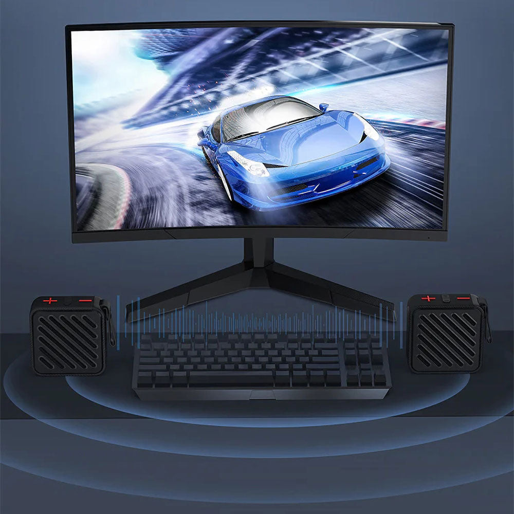 Recci RSK-W33 Mocca Serisi TF/AUX/USB Askılı Akıllı Wireless Bluetooth 5.3 Speaker Hoparlör Siyah