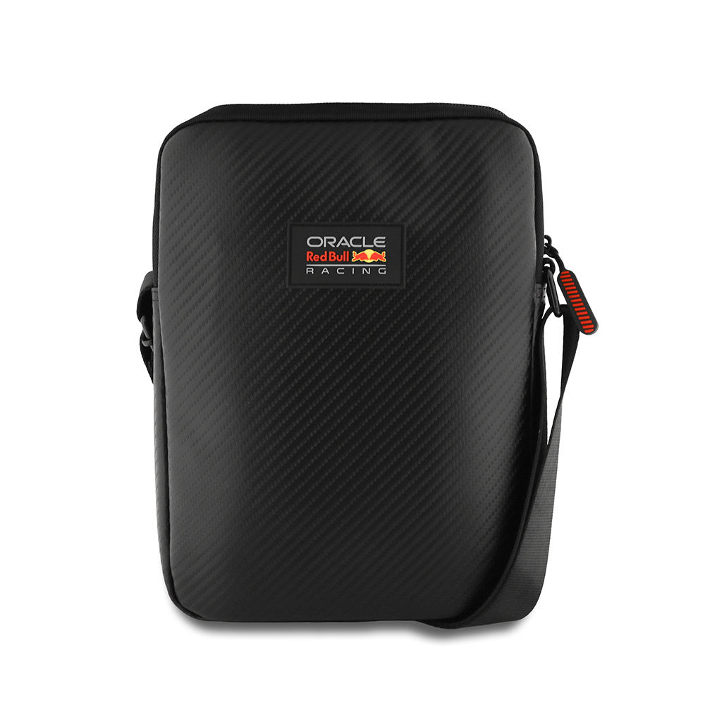 Redbull Orjinal Lisanslı PU Karbon Fiber Tasarımlı 10 inç Çapraz Vücut Çantası Siyah