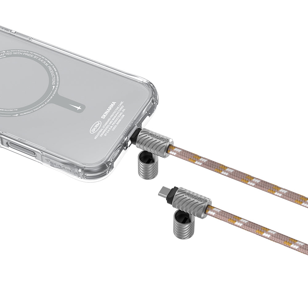 Skinarma DynoVE Serisi Type-C to Type-C Askı İpi Tasarımlı Şarj ve Data Kablosu Siyah