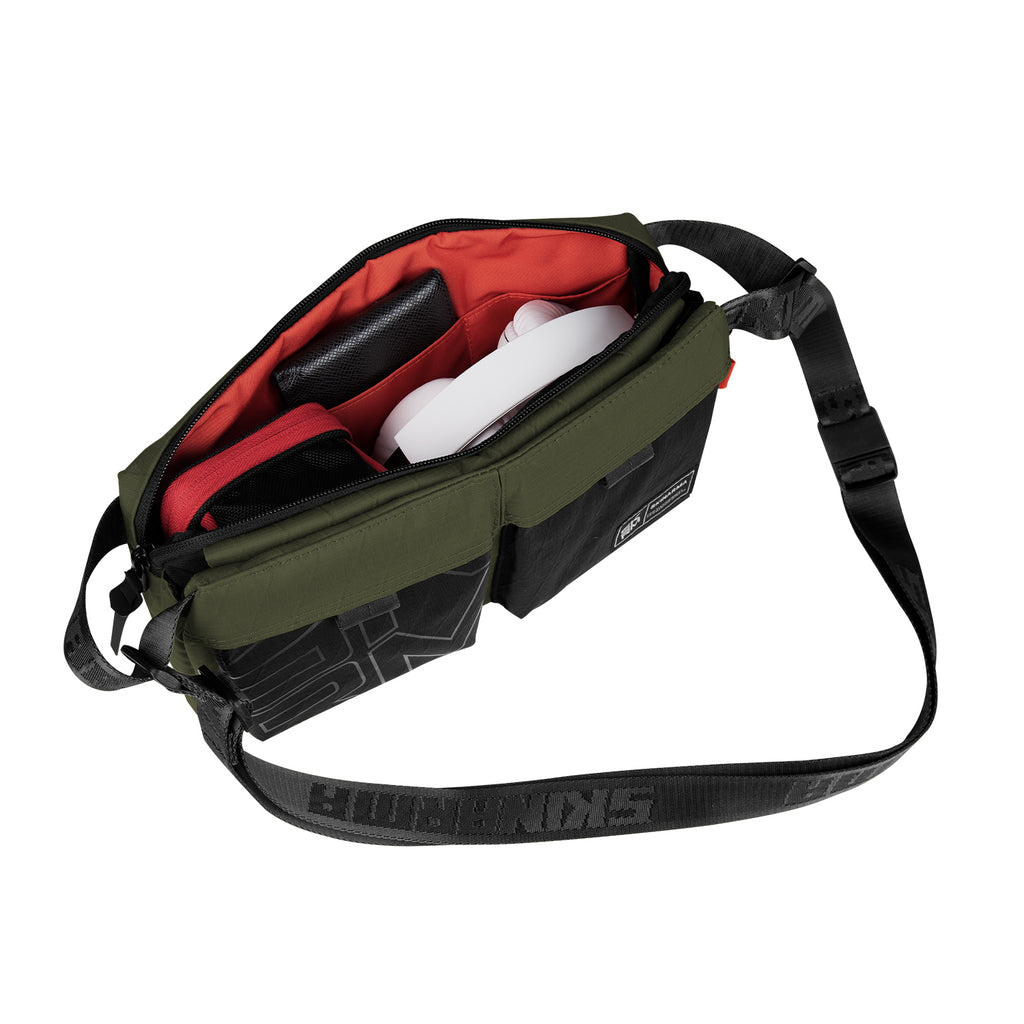 Skinarma Jager Naylon Scout Boyun Askı Kayışlı Çapraz Vücut Çantası Kahverengi