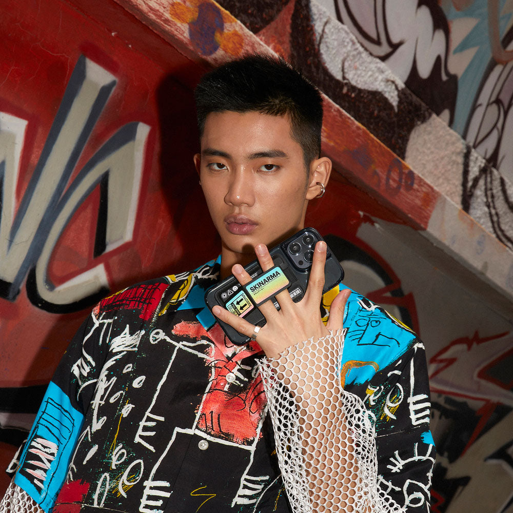 SkinArma Kado 2 Hazneli Magnetik Standlı Kartlık Mor