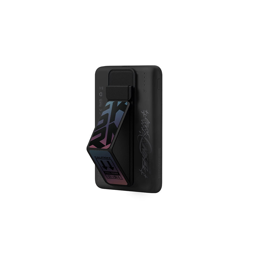 SkinArma Kira Kobai Holografik Tasarımlı Standlı Wireless ve PD Hızlı Şarj Özellikli Powerbank 15W 5000mAh Siyah