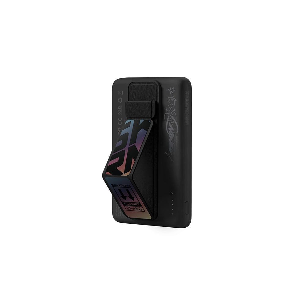 Skinarma Kira Kobai Holografik Tasarımlı Standlı Wireless ve PD Hızlı Şarj Özellikli Powerbank 20W 10000mAh Siyah
